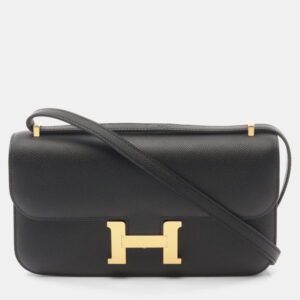 Hermes Black Epsom Leather Constance Elan Crossbody Bag