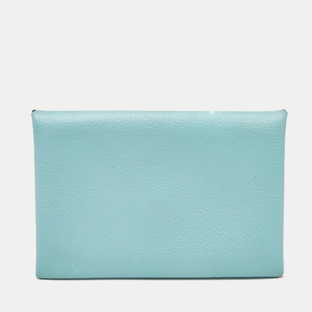 luxury-women-hermes-used-handbags-p1153211-002 Hermès Bleu Atoll Evercolor Leather Calvi Card Holder