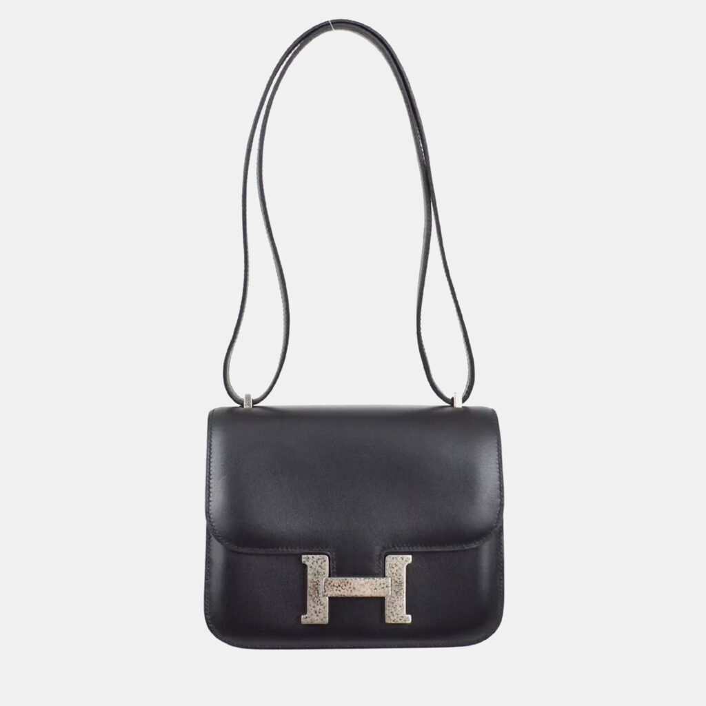 luxury-women-hermes-used-handbags-p1155609-001 Hermes Black Box Calf Constance 18 Shoulder Bag
