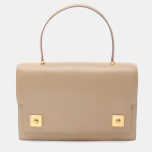 Hermes Beige Box Calf Leather Piano Handbag