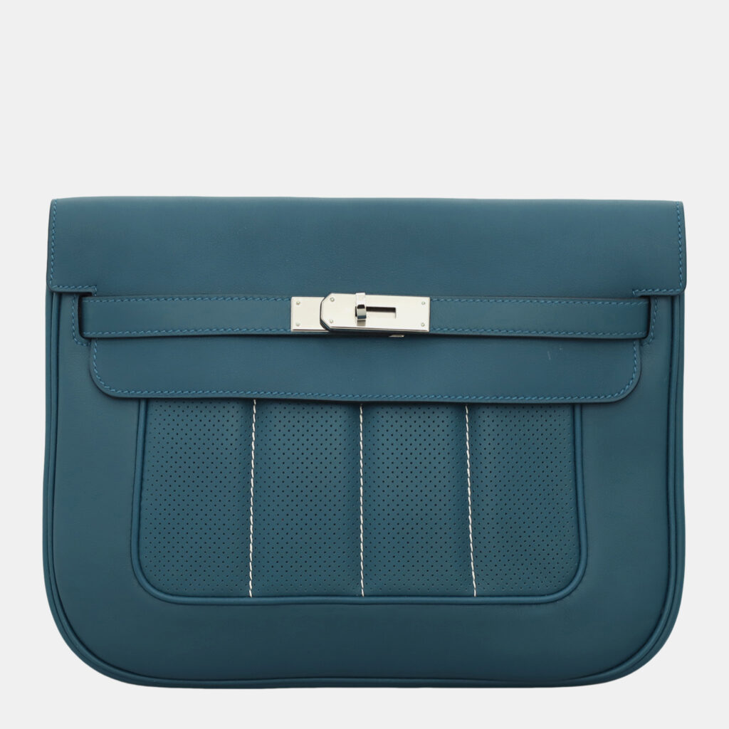 luxury-women-hermes-used-handbags-p1163062-001 Hermes Blue Berline 28 Shoulder Bag