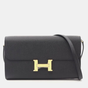 Hermes Black Epsom Leather Constance To Go Shoulder Bag