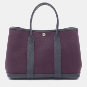 Hermes Garden Party TPM Cassis Negonda Leather Tote Bag