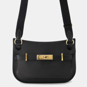 Hermes Jypsiere Mini Black Evercolor Leather Shoulder Bag