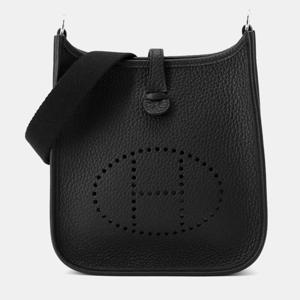 luxury-women-hermes-used-handbags-p1168578-002 Hermes Evelyne TPM Long Black Taurillon Clemence Shoulder Bag