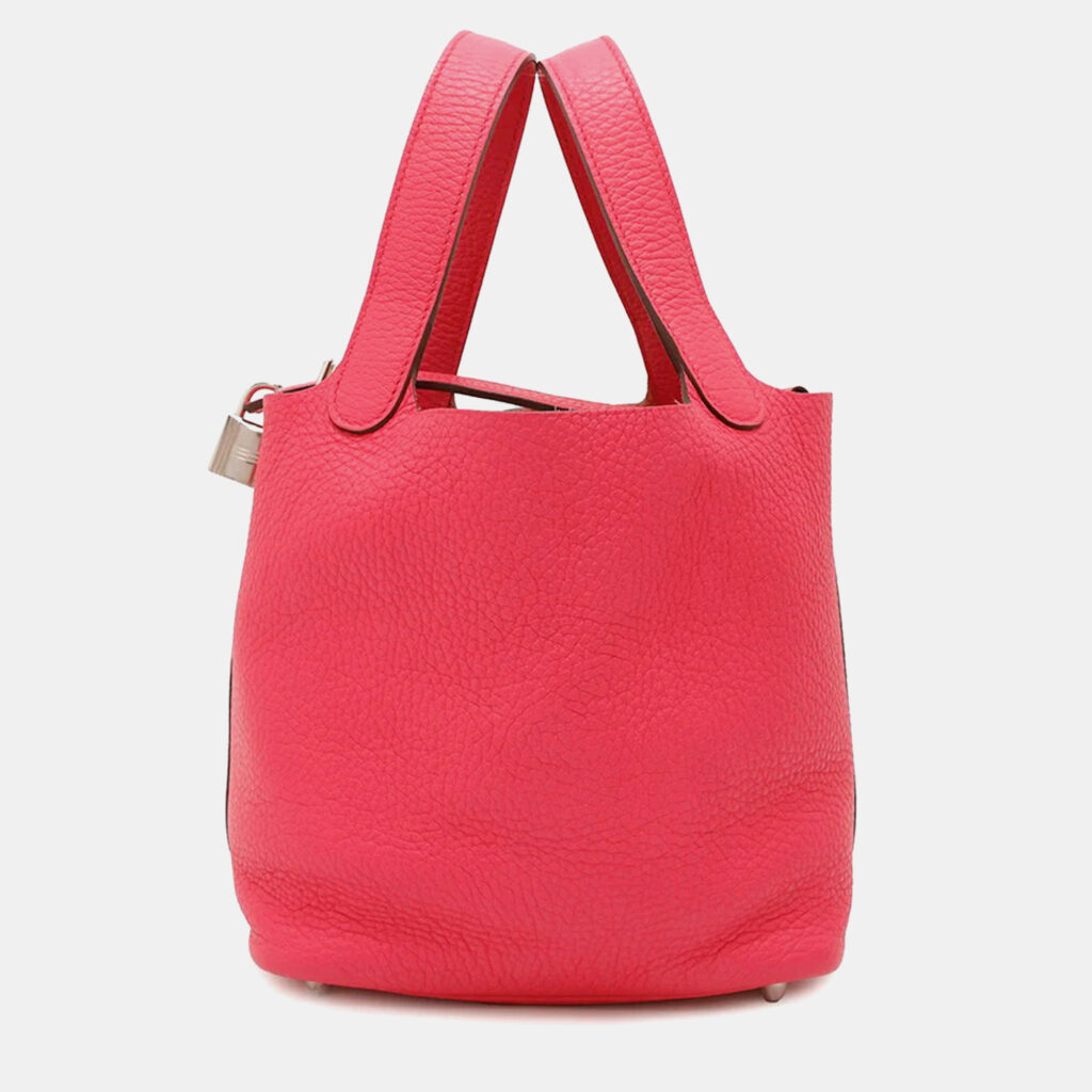 luxury-women-hermes-used-handbags-p1168580-001 Hermes Picotin Lock 18 Rose Extreme Taurillon Clemence Handbag