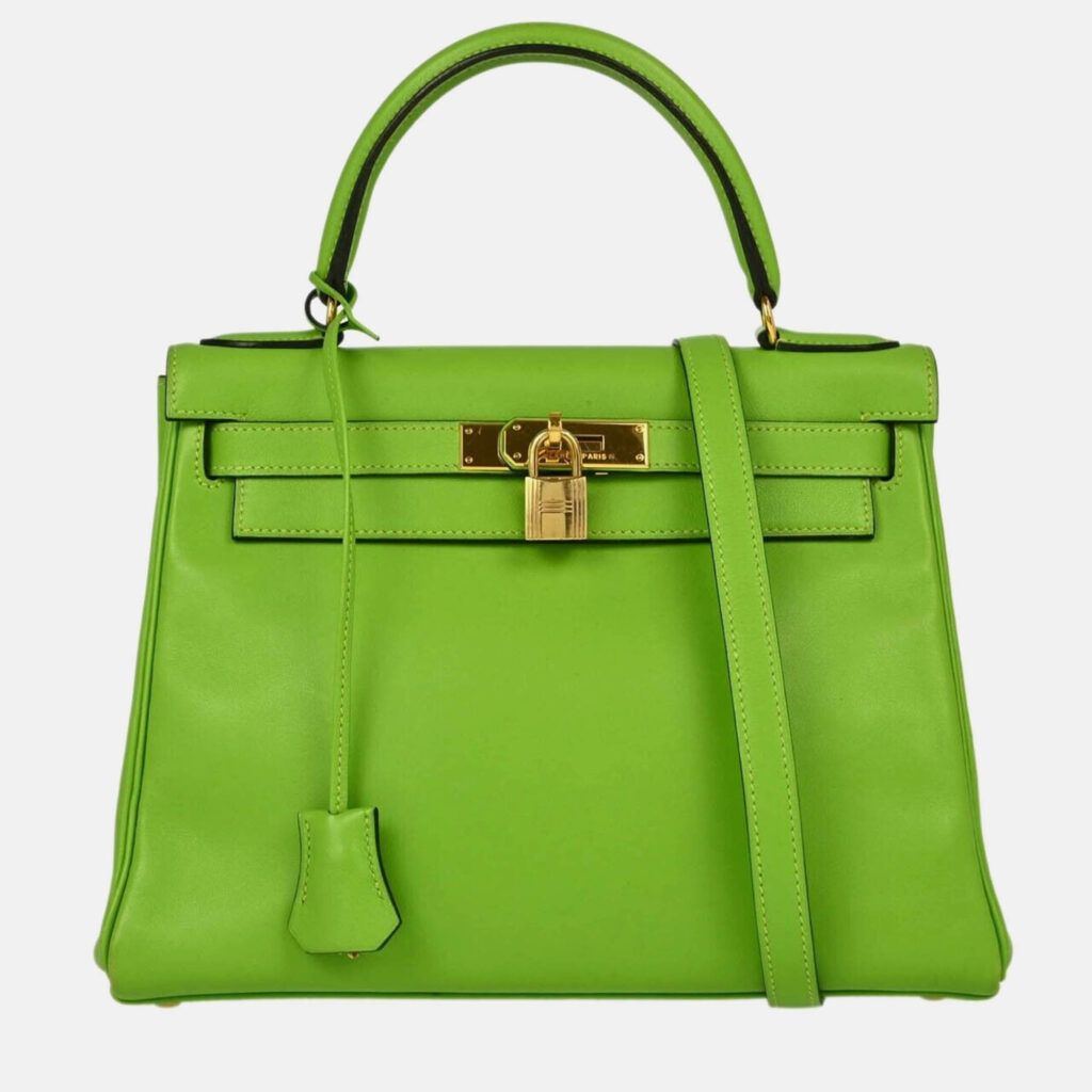 luxury-women-hermes-used-handbags-p1168857-024 Hermes Kelly 32 Apple Green Gulliver Handbag