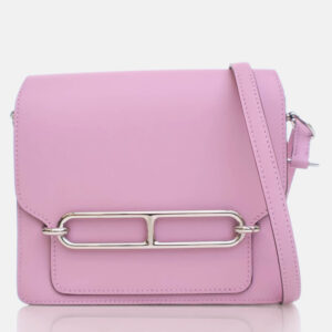 Hermes Roulis 18 Mini Mauve Sylvestre Swift Bag with Strap