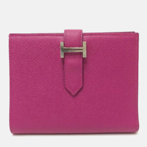 Hermes Purple Leather Wallet