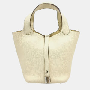 Hermes Beige Leather Rock Picotan 18 bag