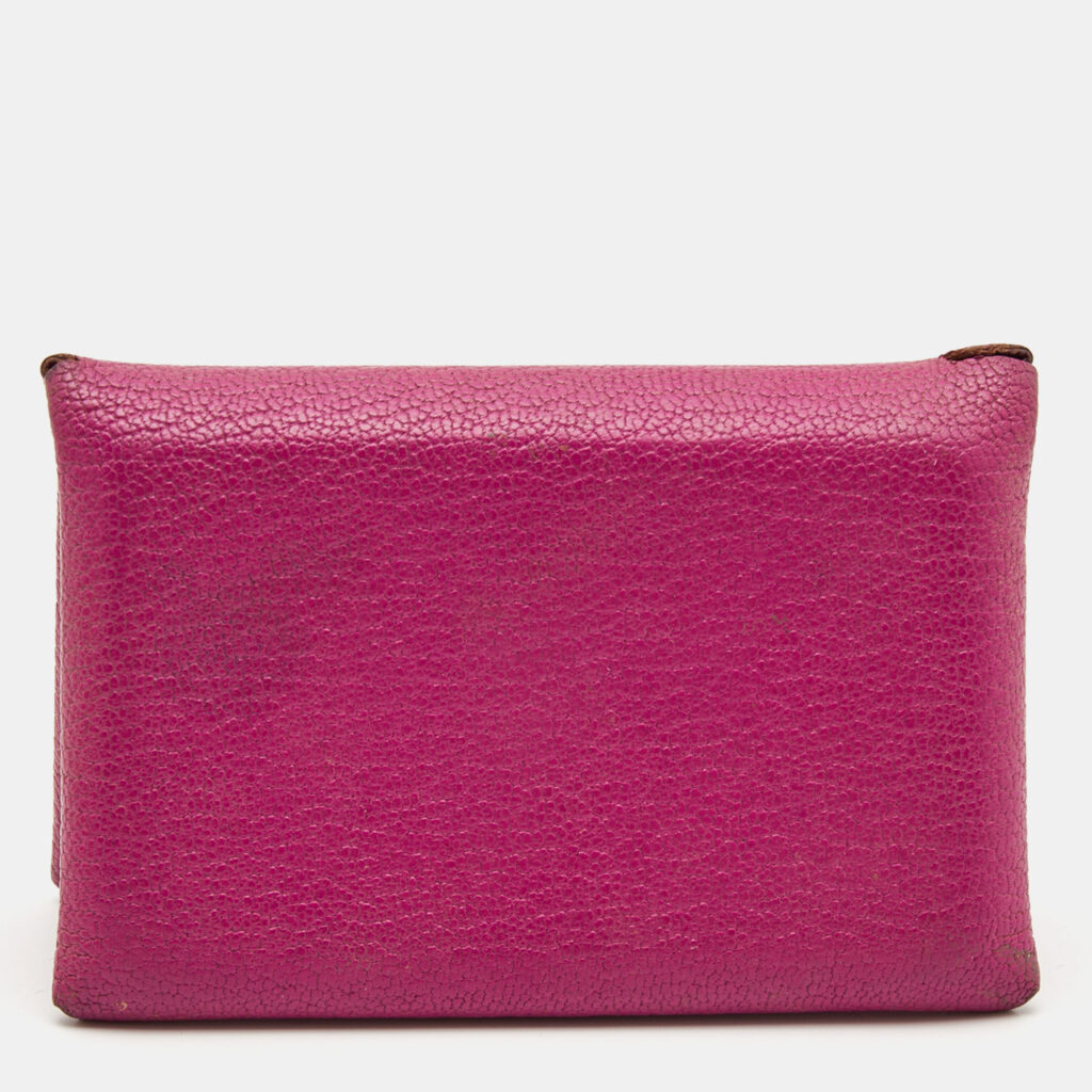 luxury-women-hermes-used-handbags-p825898-006 Hermes Cyclamen Chevre Mysore Leather Calvi Card Holder
