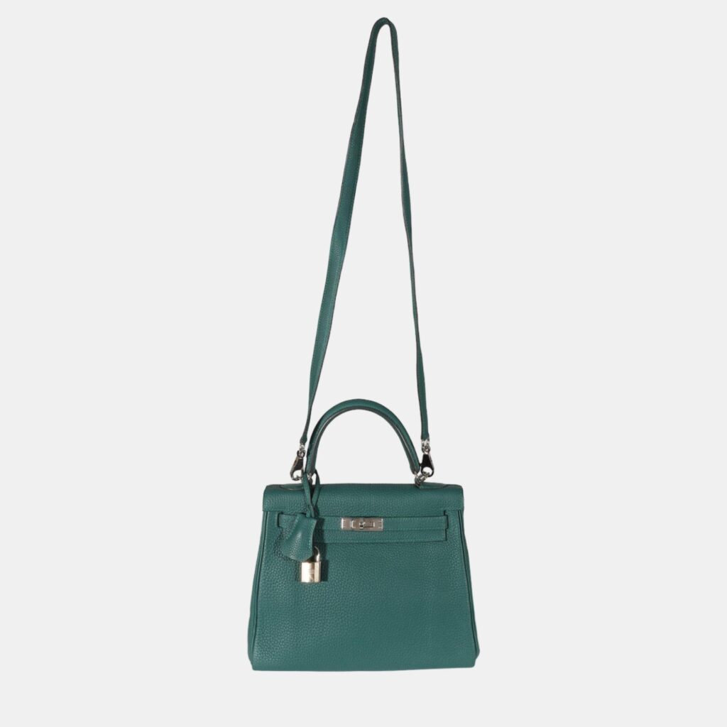 luxury-women-hermes-used-handbags-p862465-005 Hermes Malachite Togo Retourne Kelly 25 PHW