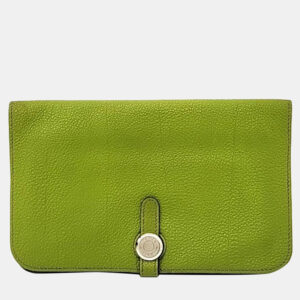 Hermes Vert Anis Togo Dogon Long Wallet