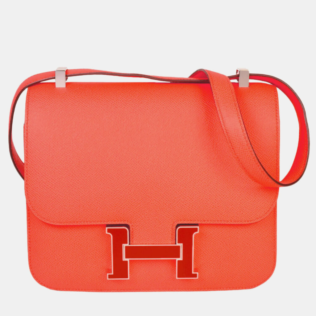 luxury-women-hermes-used-handbags-p939007-002 HERMES Constance 3 24 Rose Texas Vaux Epson Y stamped silver lacquer hardware shoulder bag