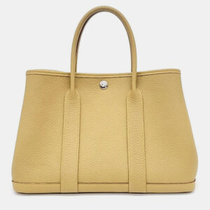 Hermes Beige Negonda Leather Garden Party 30 Tote Bag
