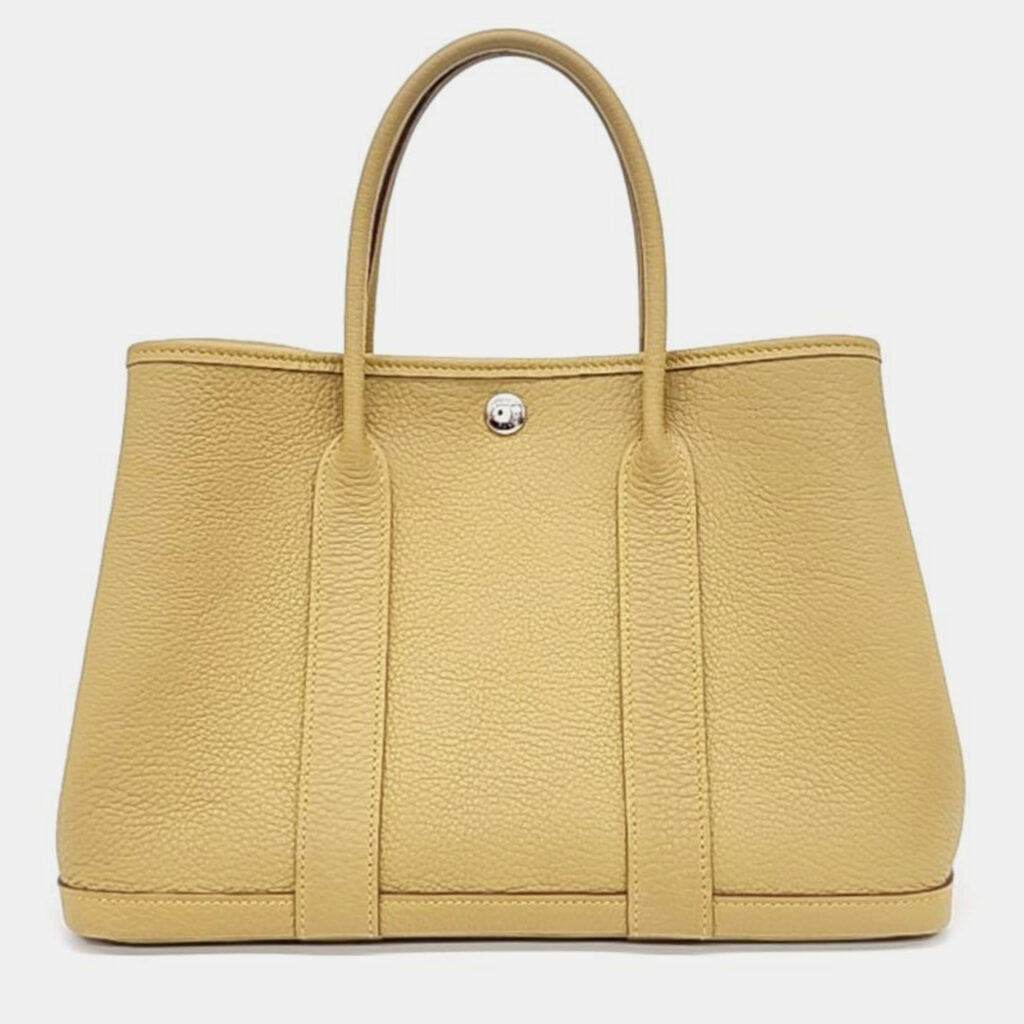 luxury-women-hermes-used-handbags-p949775-001 Hermes Beige Negonda Leather Garden Party 30 Tote Bag