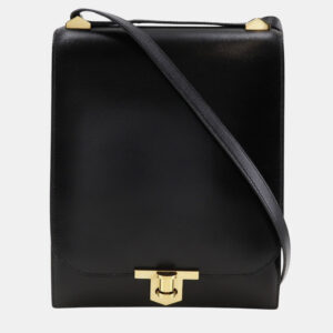 Hermes Black Leather Chaine d'Ancre Bag