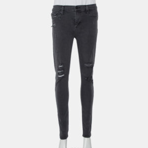 Hudson Dark Grey Denim Distressed Super Skinny Nico Jeans M