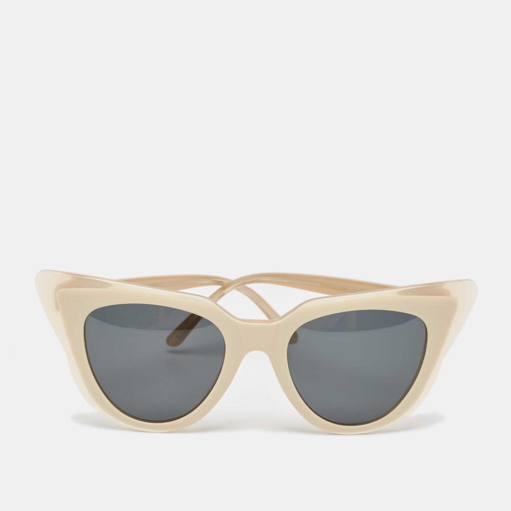 luxury-women-illesteva-used-accessories-p1074373-001 Illesteva Beige/Black Emmanuelle Cat Eye Sunglasses