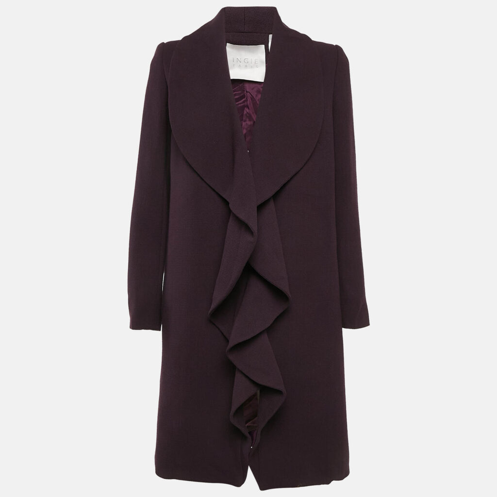 luxury-women-ingie-paris-new-clothes-p1111581-001 INGIE Paris Purple Wool Long Coat M