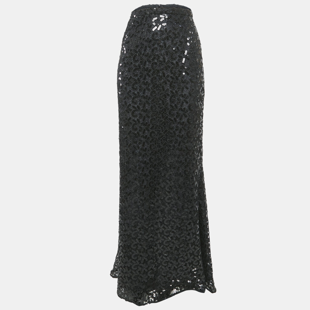 luxury-women-ingie-paris-new-clothes-p1130970-001 Ingie Paris Black Sequin Lace Maxi Bropai Skirt XL
