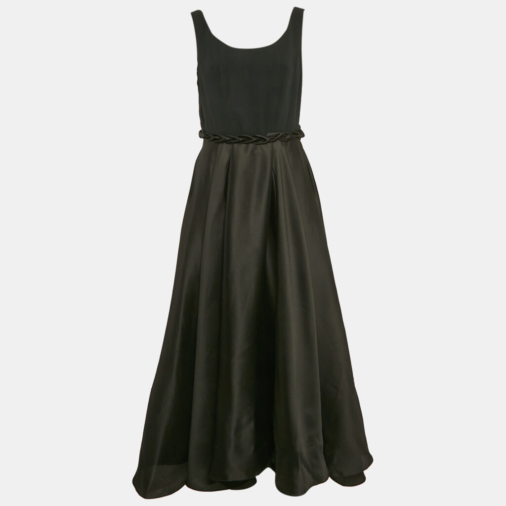 luxury-women-ingie-paris-new-clothes-p1131922-003 INGIE Paris Black Silk and Crepe Sleeveless Long Dress M