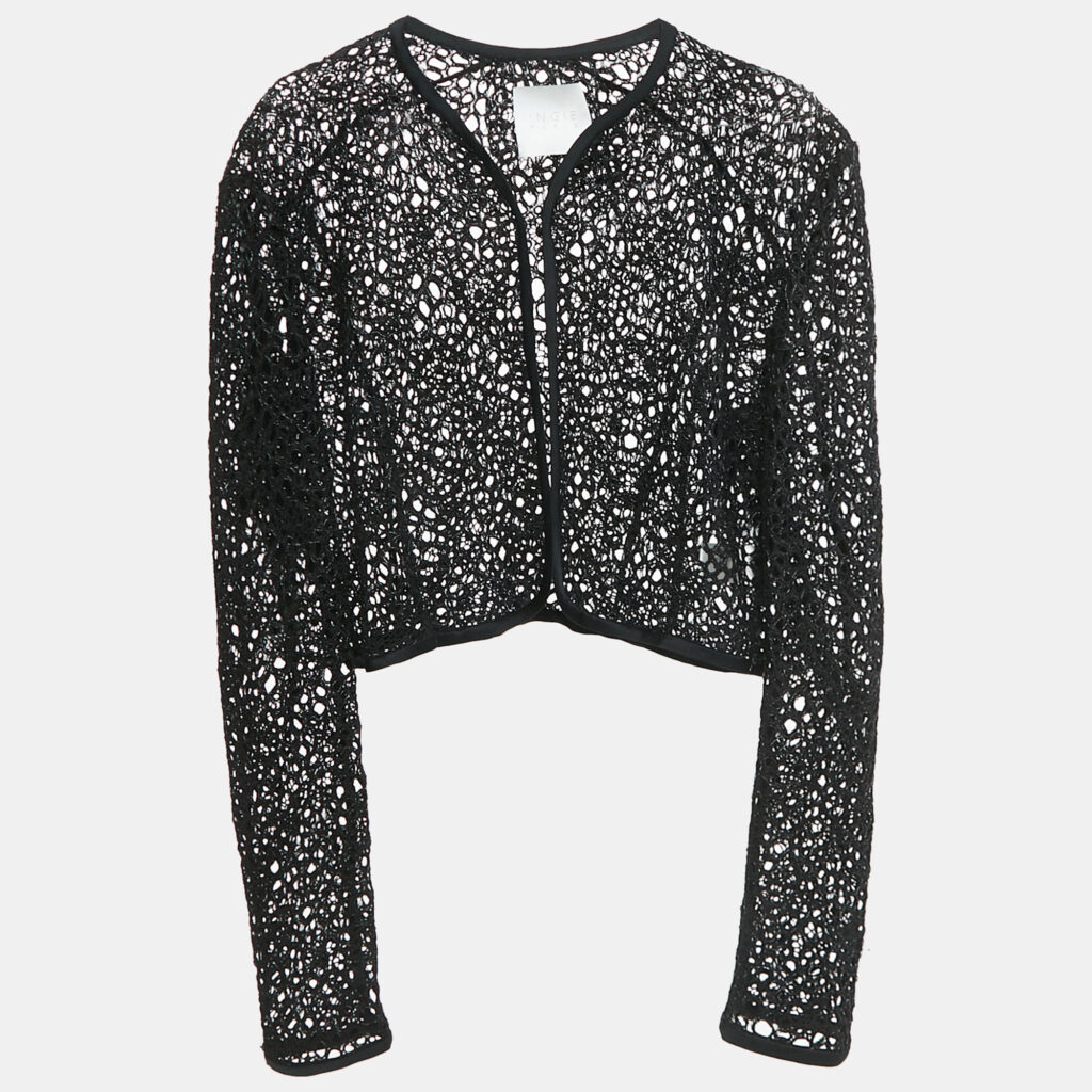 luxury-women-ingie-paris-used-clothes-p1093785-005 INGIE Paris Black Guipure Lace Blouse S