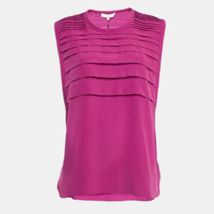 IRO Fuchsia Pink Silk Sleeveless Lia Tunic M
