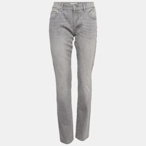 Isabel Marant Etoile Light Grey Side Trim Denim Purder Jeans L Waist 33"