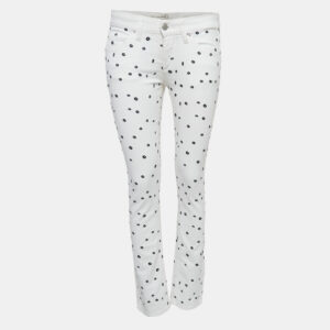 Isabel Marant Etoile White Embroidered Denim Jeans S Waist 30"