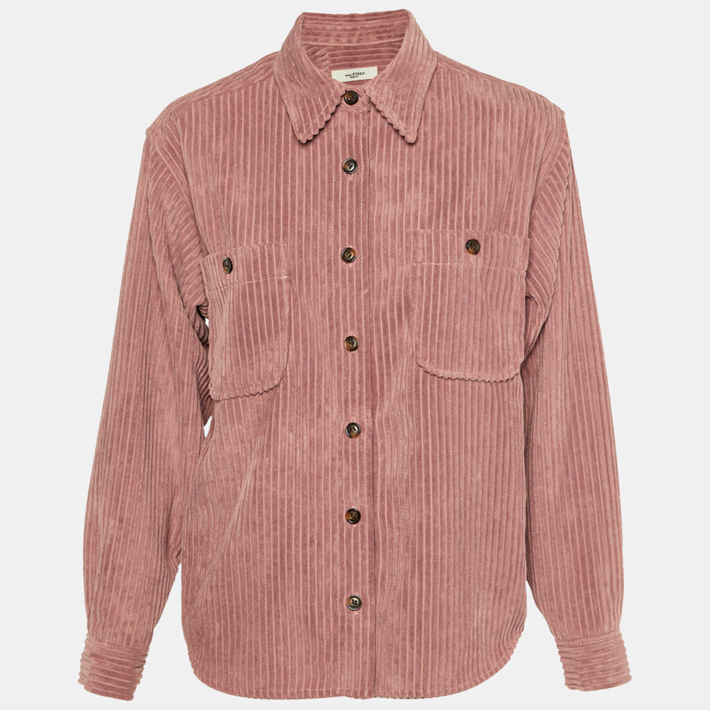 luxury-women-isabel-marant-etoile-used-clothes-p1155909-004 Isabel Marant Étoile Pink Corduroy Oversized Dexo Shirt S