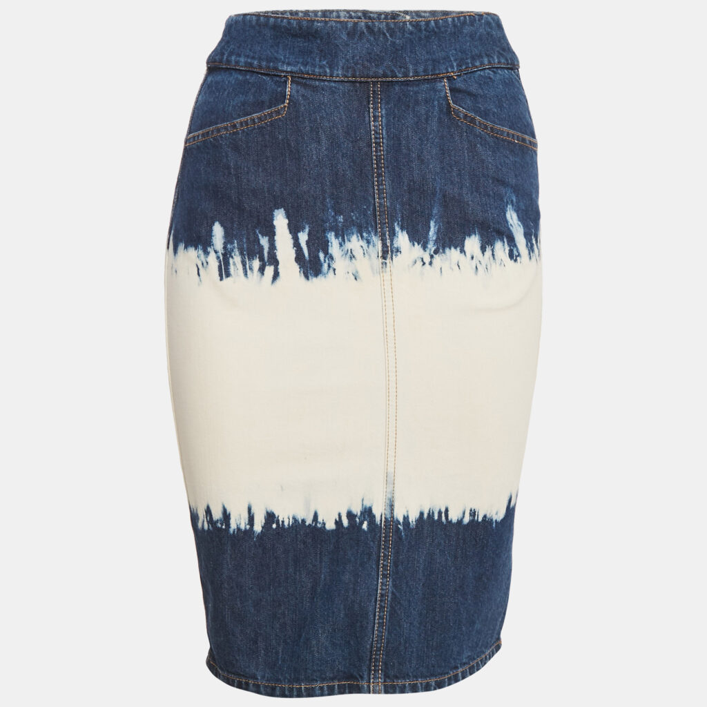 Isabel Marant Etoile Blue Tie-Dye Denim Skirt S