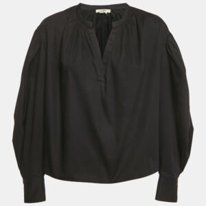 Isabel Marant Etoile Black Gabardine Oversized Blouse M