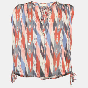 Isabel Marant Etoile Satin Print Sleeveless Top M