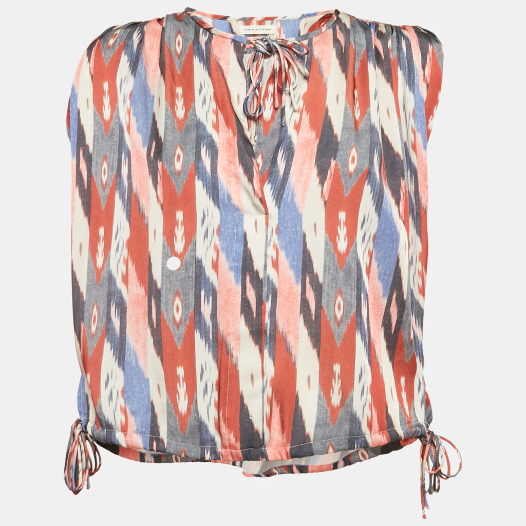 Isabel Marant Etoile Satin Print Sleeveless Top M