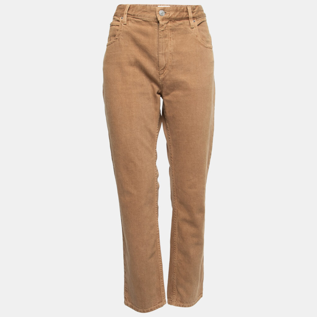 luxury-women-isabel-marant-etoile-used-clothes-p752598-001 Isabel Marant Etoile Khaki Brown Denim Jeans M Waist 32"