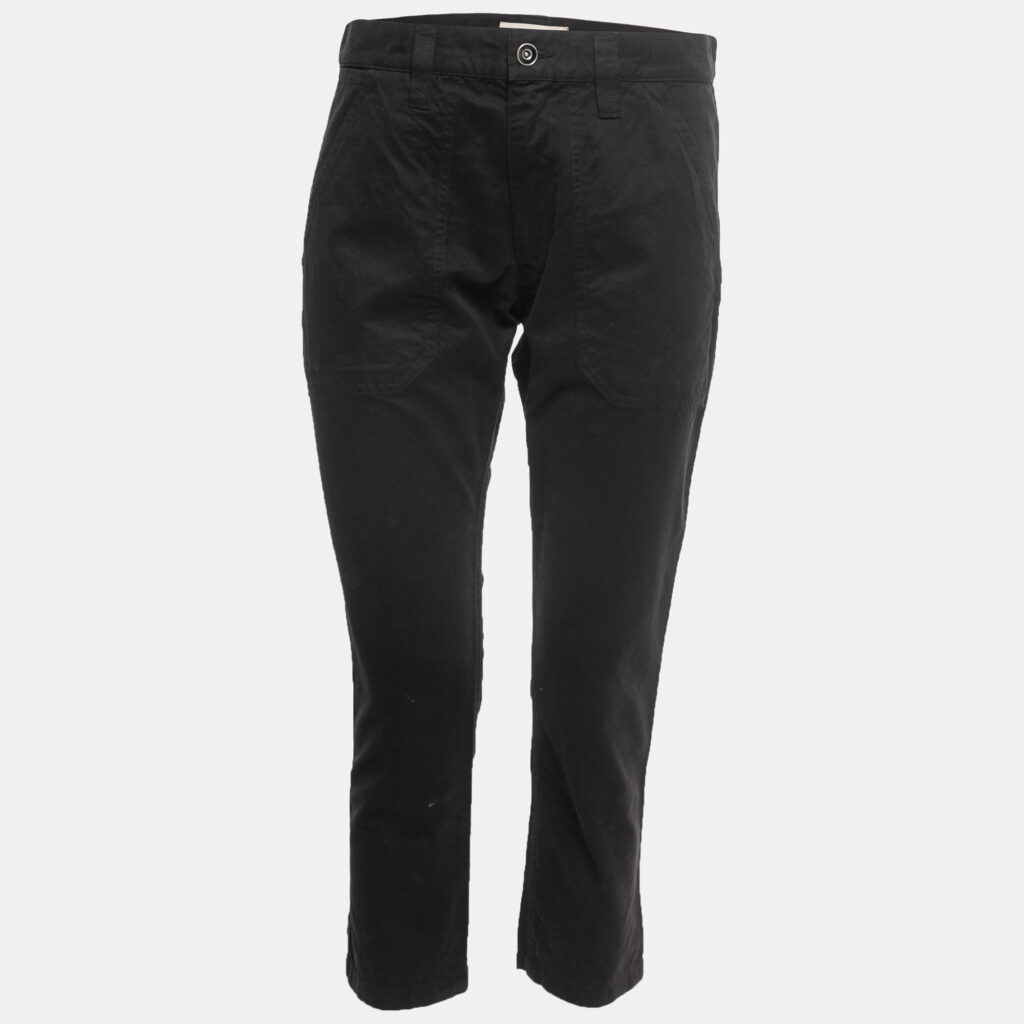 luxury-women-isabel-marant-etoile-used-clothes-p756329-001 Isabel Marant Etoile Black Cotton Cropped Trousers S