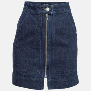 Isabel Marant Blue Denim Zip Front Mini Skirt S