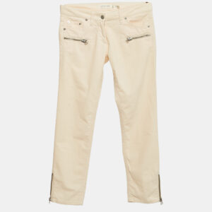 Isabel Marant Pink Corduroy Slim Fit Pants M