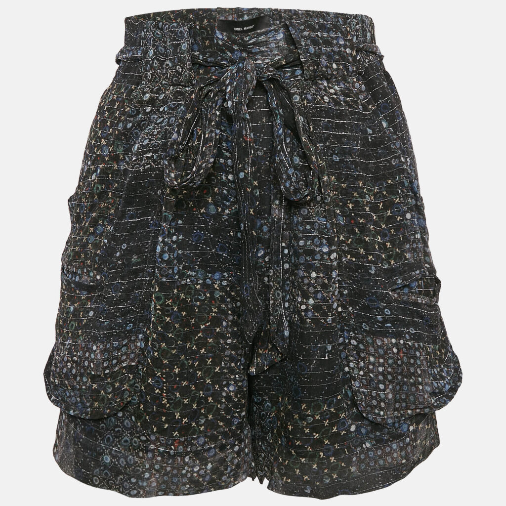 Isabel Marant Multicolor Printed Lurex Silk Short M