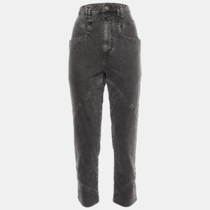 Isabel Marant Grey Denim Eloisa Paneled Boyfriend Jeans S/Waist 28"