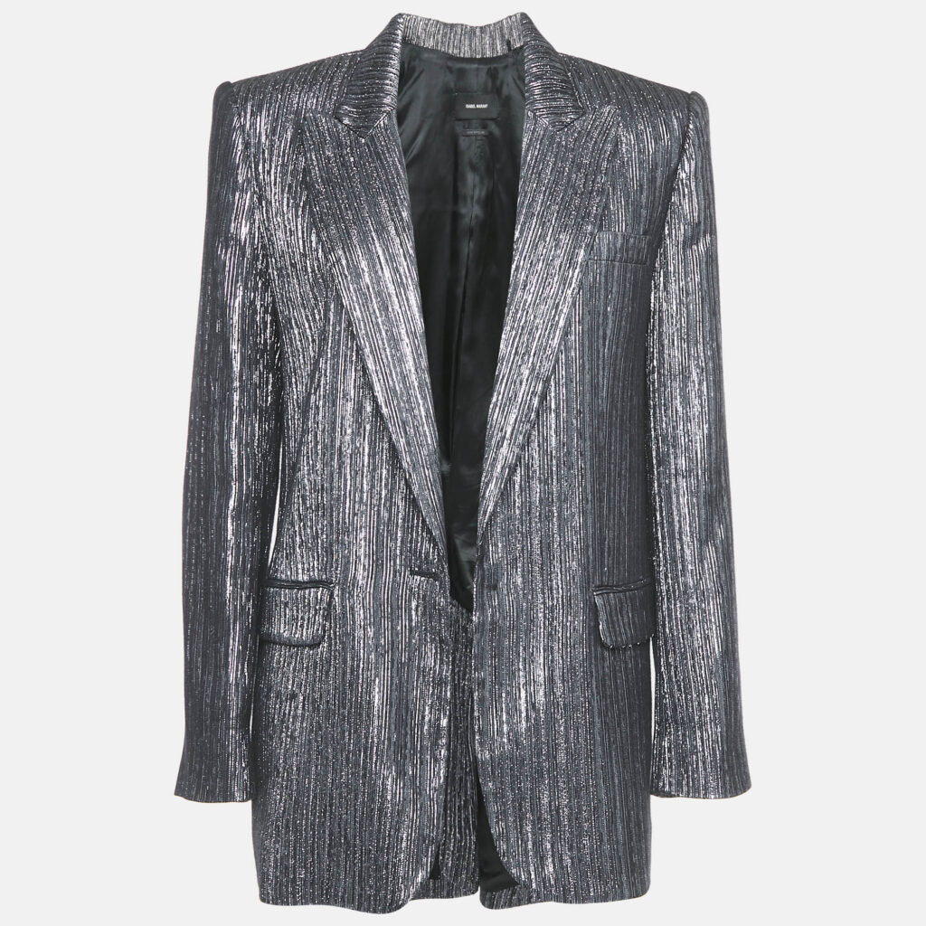 luxury-women-isabel-marant-used-clothes-p1146270-001 Isabel Marant Black Lamé Blazer S