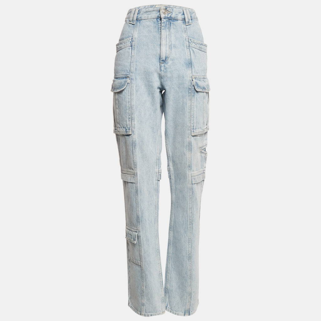 Isabel Marant Blue Denim Cargo Jeans L Waist 34"