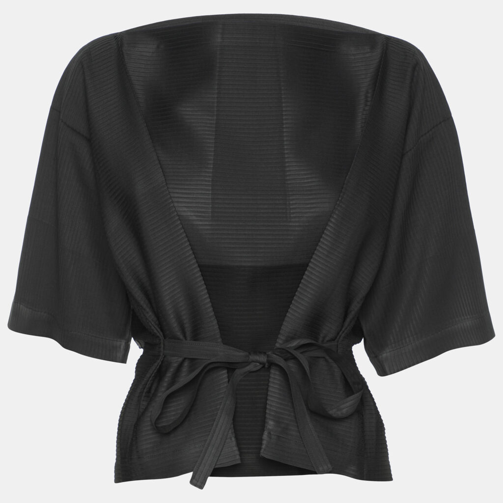 luxury-women-issey-miyake-used-clothes-p1169423-001 Issey Miyake Black Plisse Top S