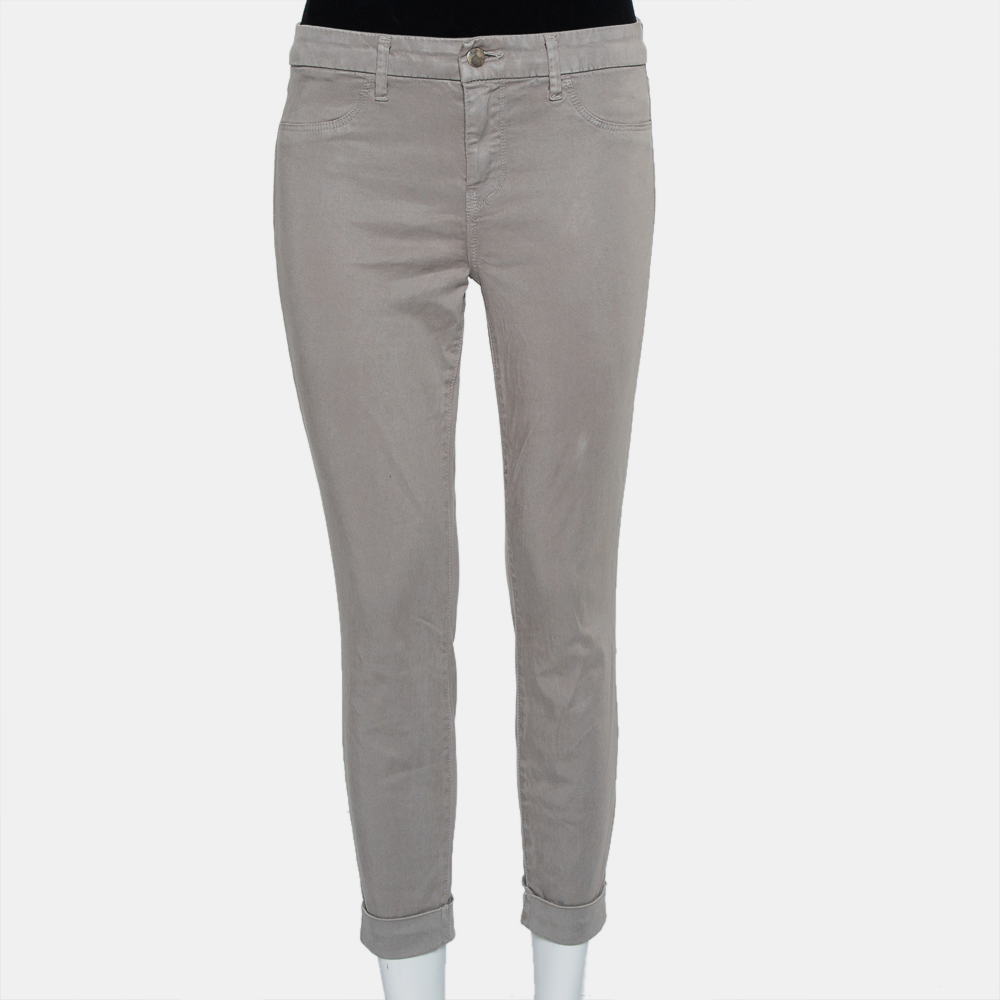 luxury-women-j-brand-used-clothes-p426535-008 J Brand Stone Lyocell & Cotton Ankle Cuff Anja Pants M