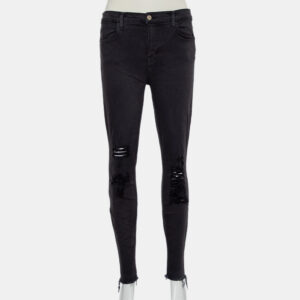 J Brand Demen Black Denim Distressed Skinny Alana Jeans M