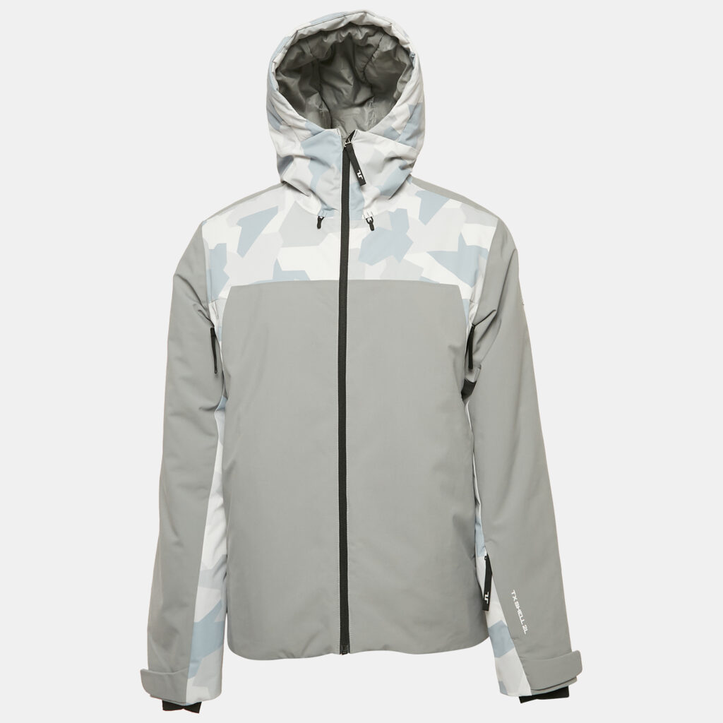 luxury-women-j-mendel-used-clothes-p1162859-003 J. Mendel Grey Synthetic Zip-Up Hooded Base Champ Ski Jacket M
