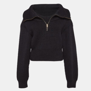 Jacquemus Black Wool Knit Double Layered Sweater XL