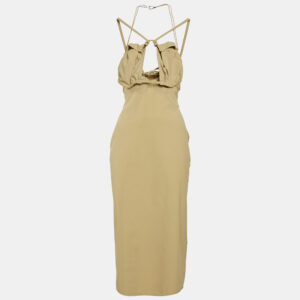 Jacquemus Green Stretch Nylon La Robe Bikini Midi Dress S