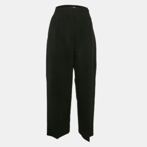 jacquemus black wool blend wide leg la bomba trousers l